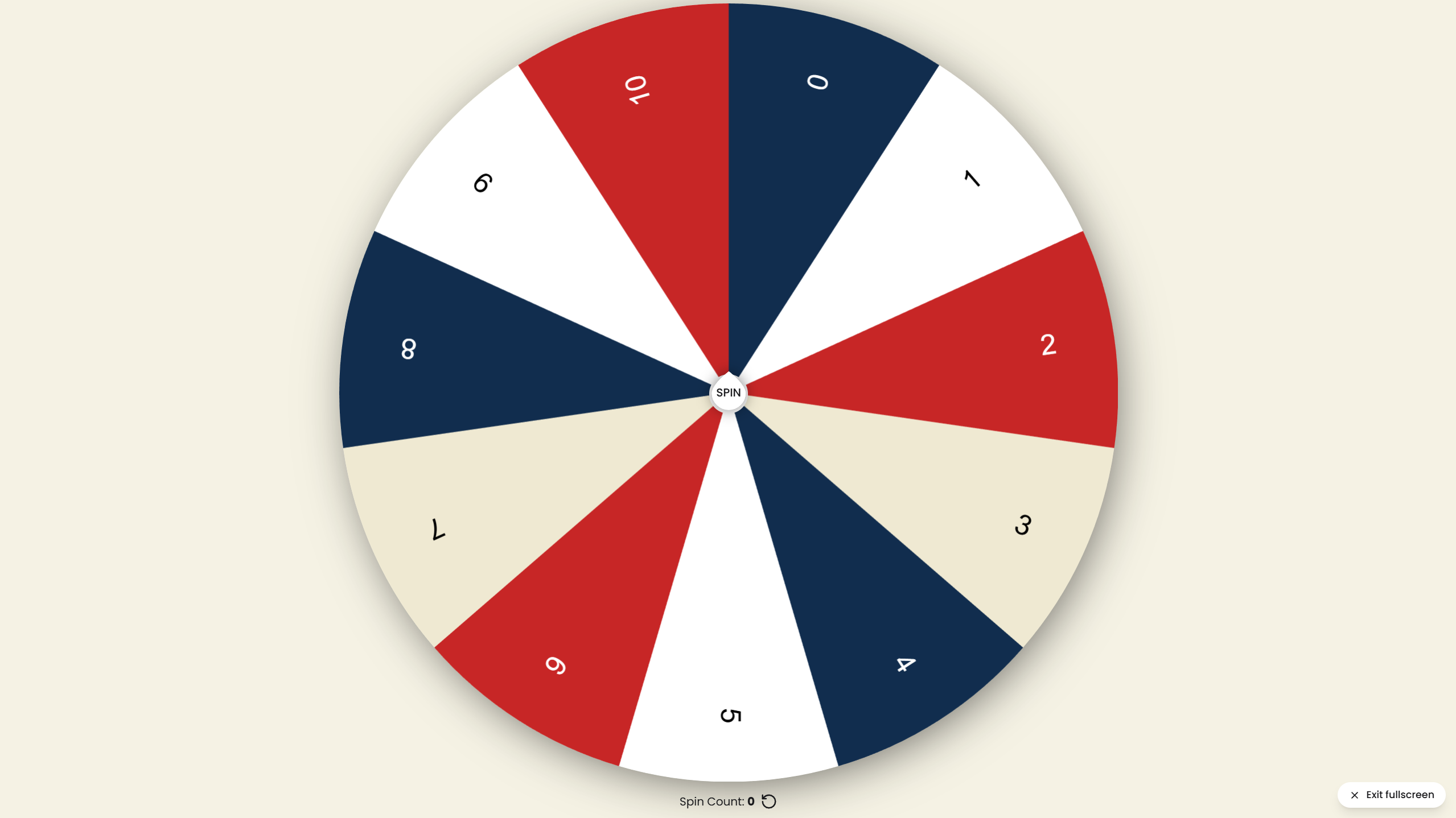 Random Numbers Wheel Full Screen Mode.png